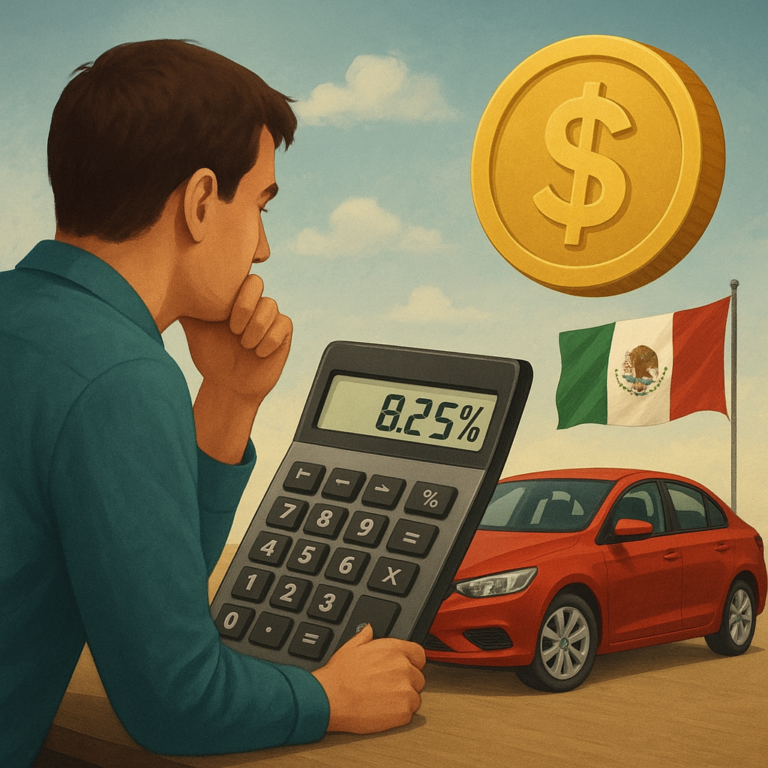 Como a taxa muda de verdade o custo de financiar um veículo sem entrada no México