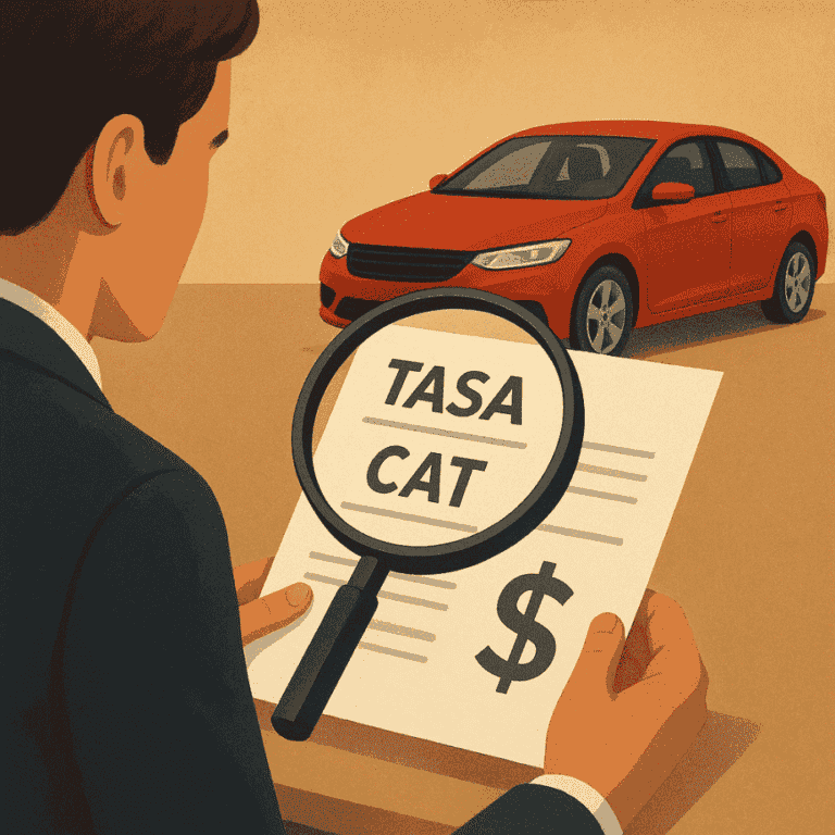 Qué revisar en la tasa y el CAT antes de aceptar un auto sin enganche